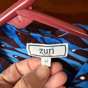 Zuri Blue and Maroon Dress medium